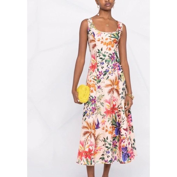 Zimmermann Tropicana Cutout Floral Midi Dress - Picture 10 of 14